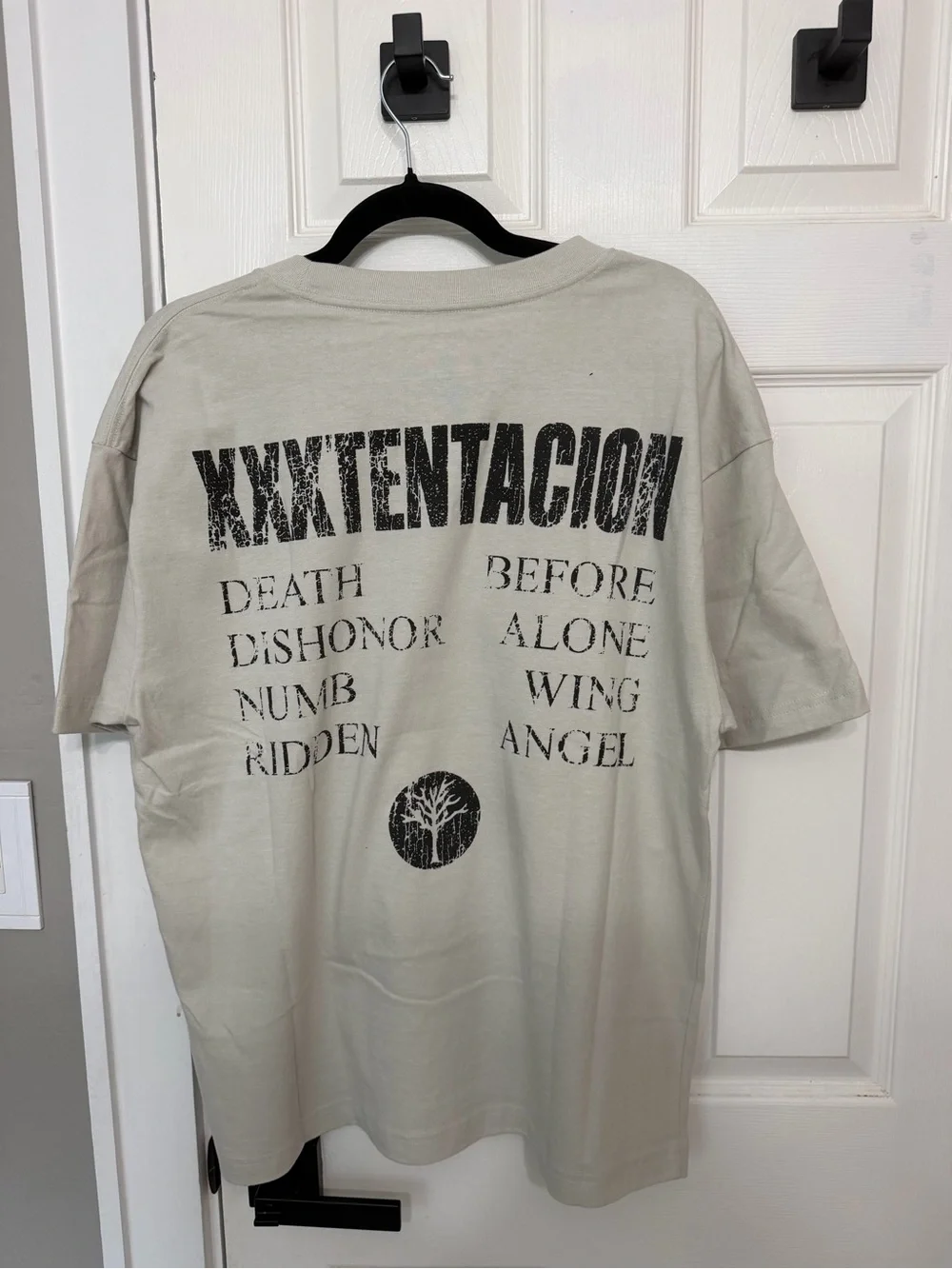 XXXTENTACION Men's Double-Sided Graphic Tee Gray Large